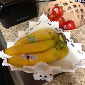 Vintage glass banana holder
